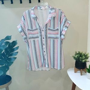 Eden & Olivia Striped Button Down